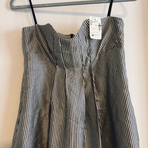 Saks 5th Ave Geren Ford | 100% Silk Strapless Sweetheart dress size large - Picture 3 of 8